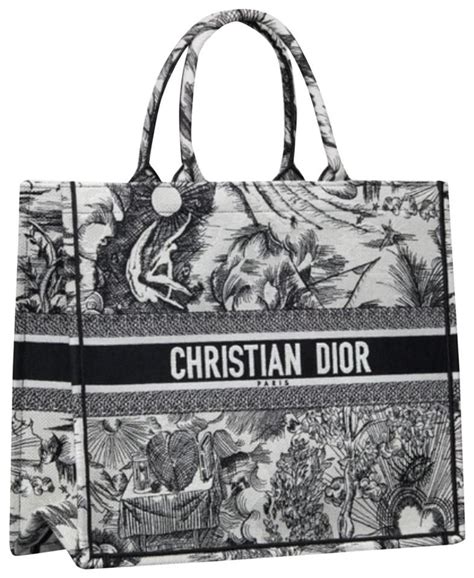 dior book tote black and white|dior mini book tote.